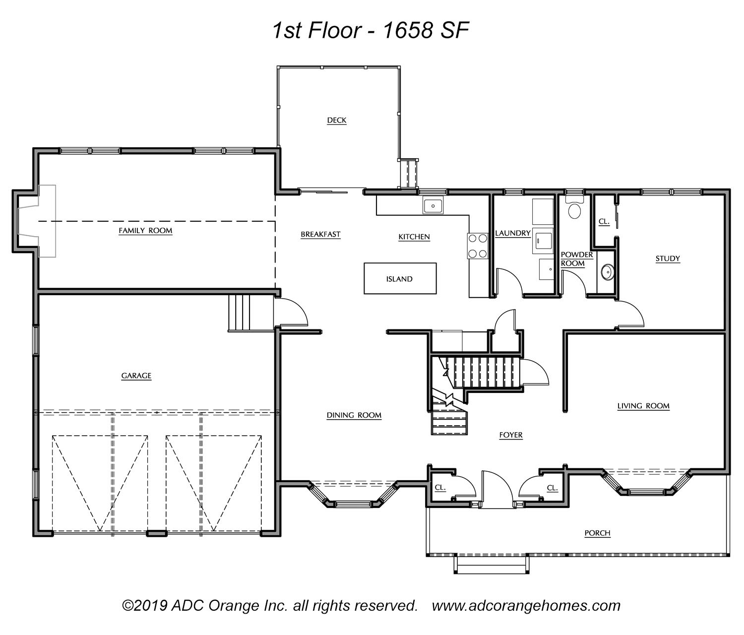 1st Floor Plan for Carmel - New Home in Orange County, New York