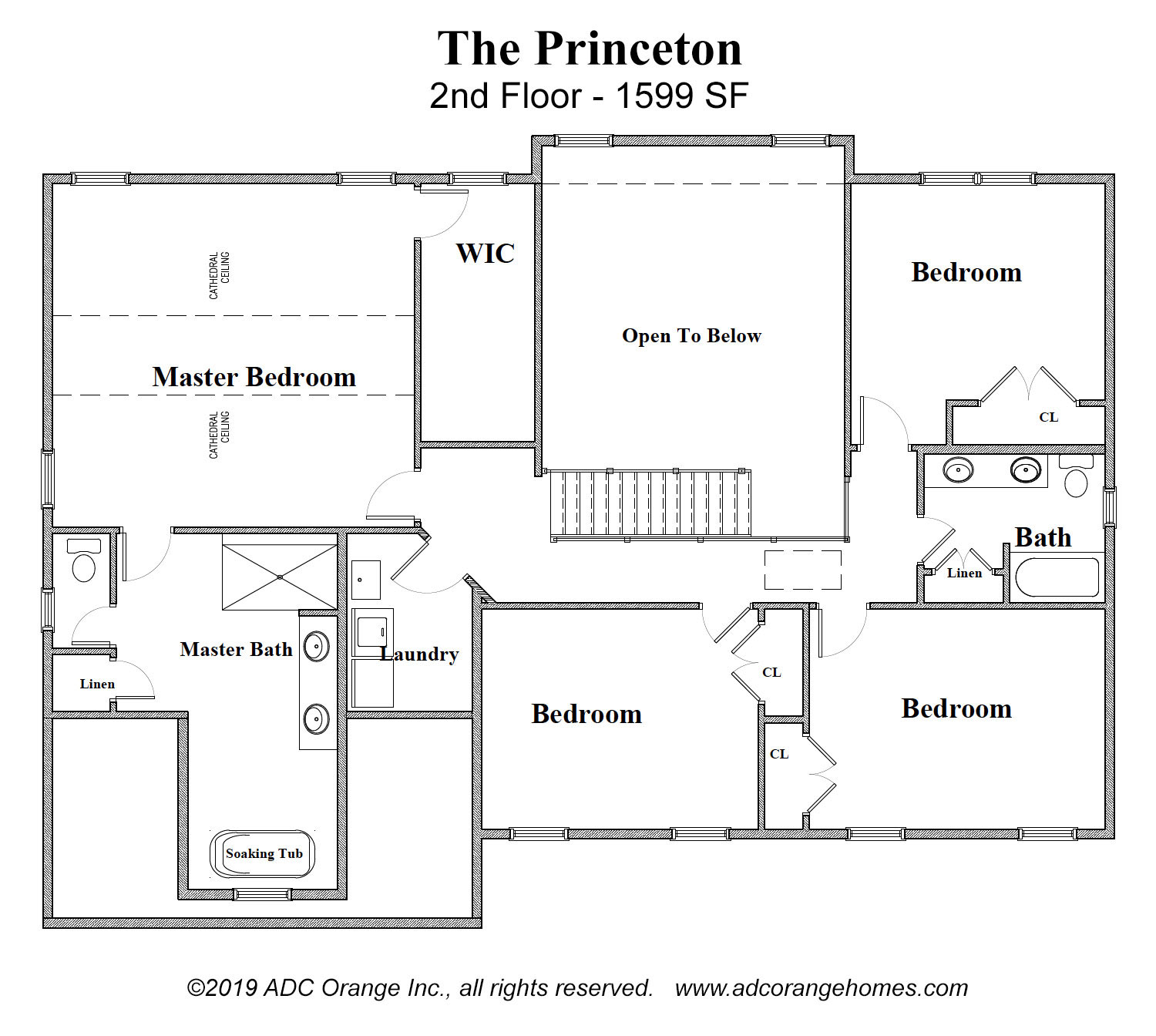 2nd Floor Plan - The Princeton