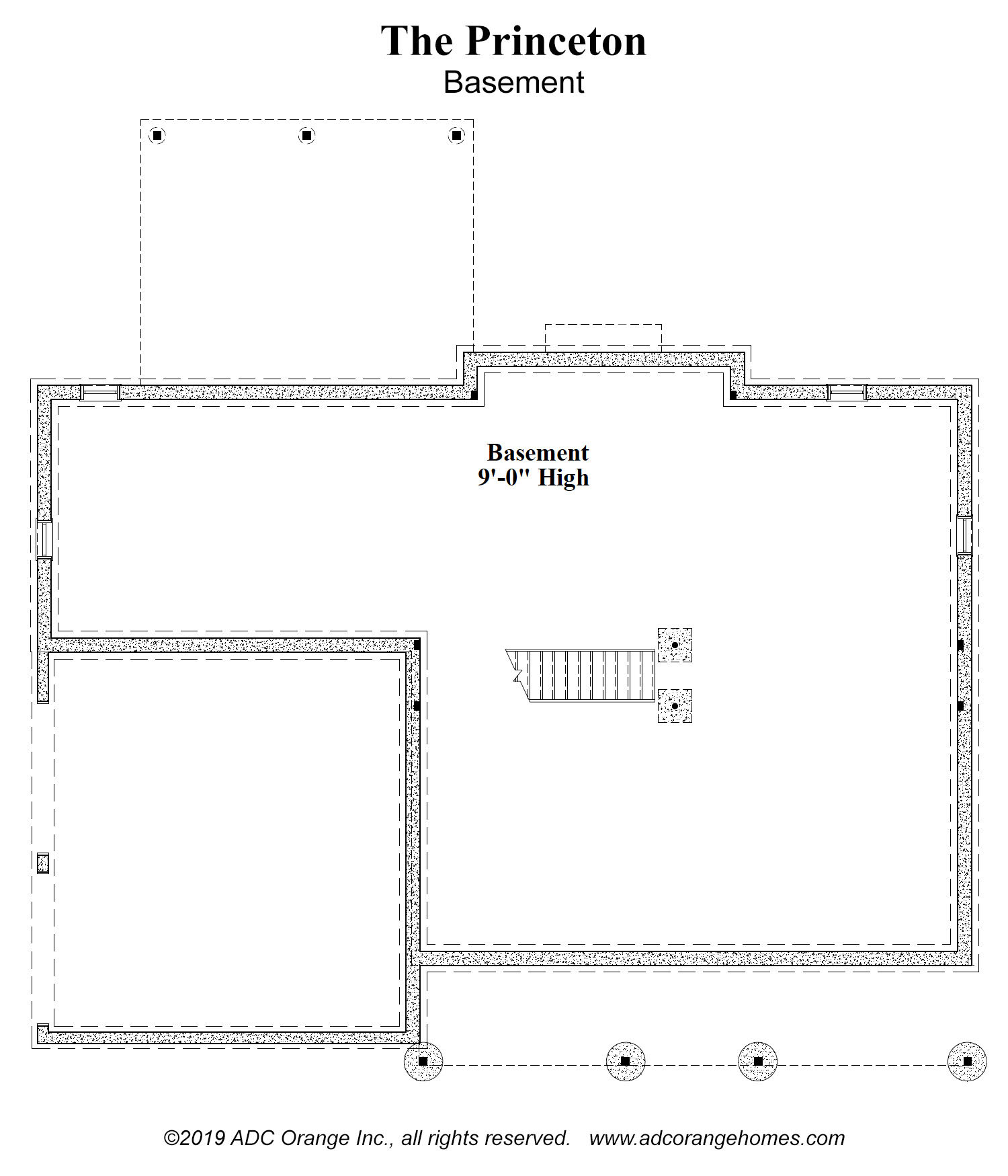 Basement Floor Plan - The Princeton