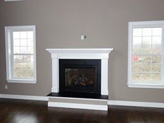 Family room gas fireplace