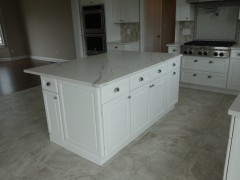 Kitchen island with extra storage and side panels