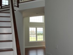 Spacious entry to family room