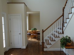 View of the dining room from the entry foyer