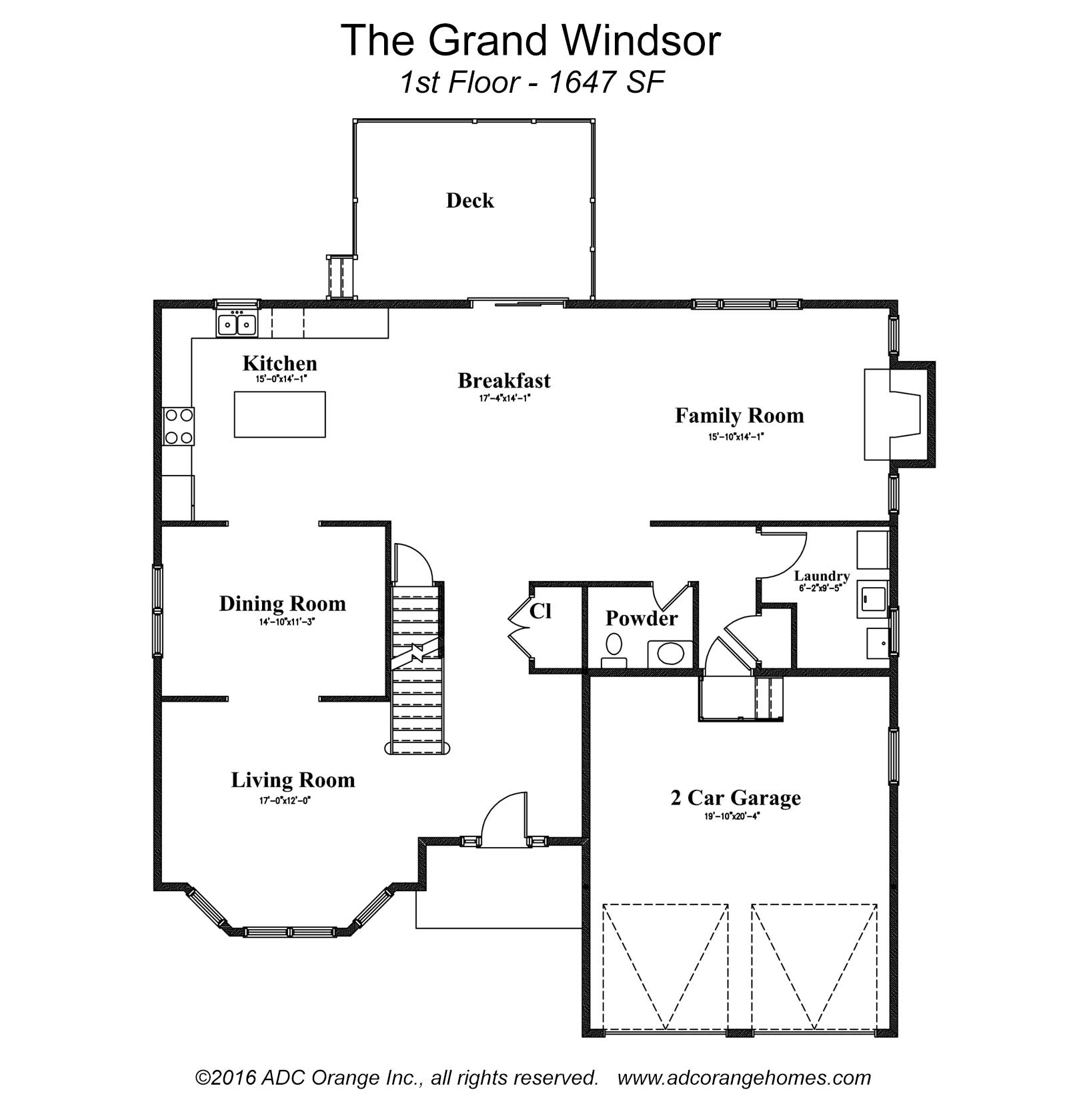 1st Floor Plan for Grand Windsor - New Home in Orange County, New York