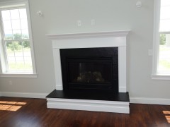Gas fireplace in family room